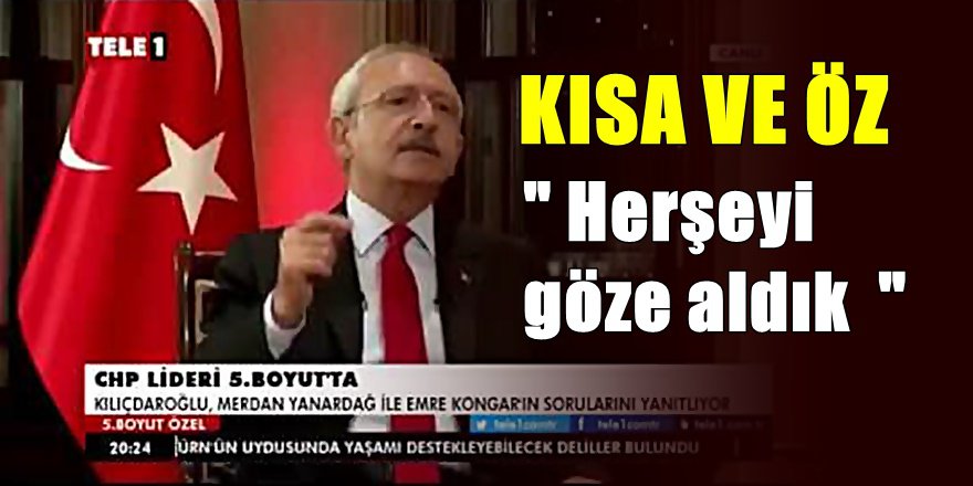 Kılıçdaroğlu'ndan ' Canlı Yayında ' Tarihi açıklama