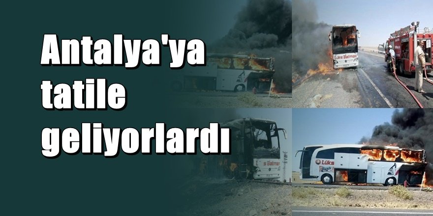 Yolcu otobüsünde yangın çıktı