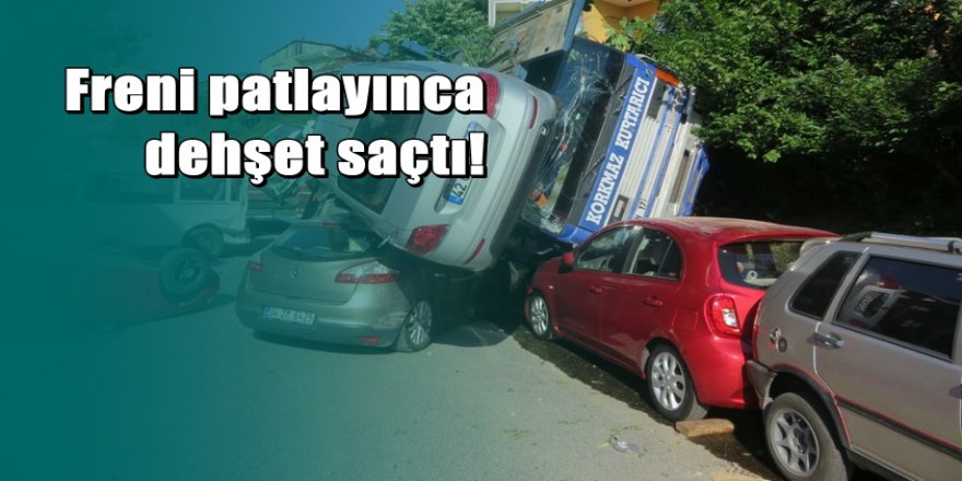 Beykoz’da araç taşıyan TIR kaza yaptı