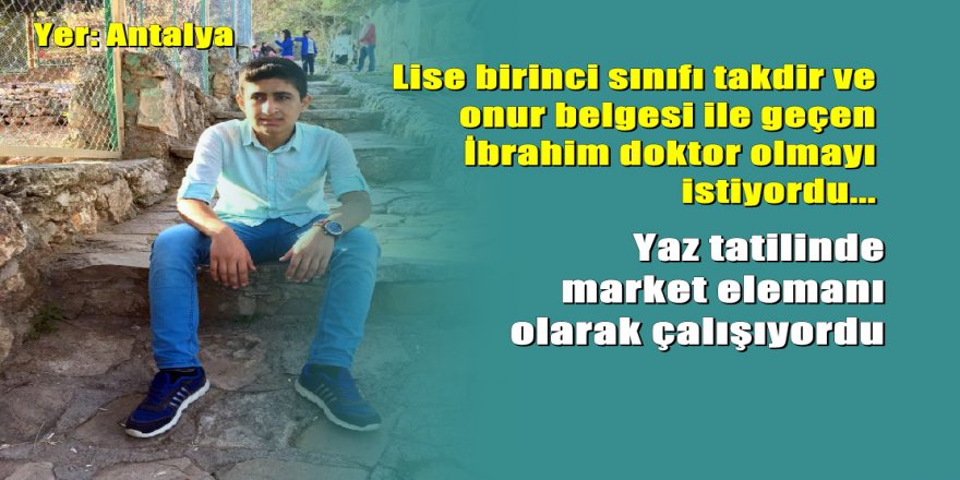 Liseli İbrahim, aşırı hızlı sürücü kurbanı