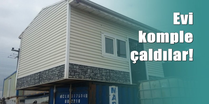 Bursa’da kiraladıkları vinçle prefabrik evi çaldılar