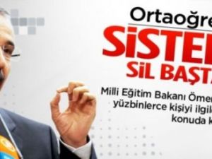 Sıra Orta Öğretime Geliyor