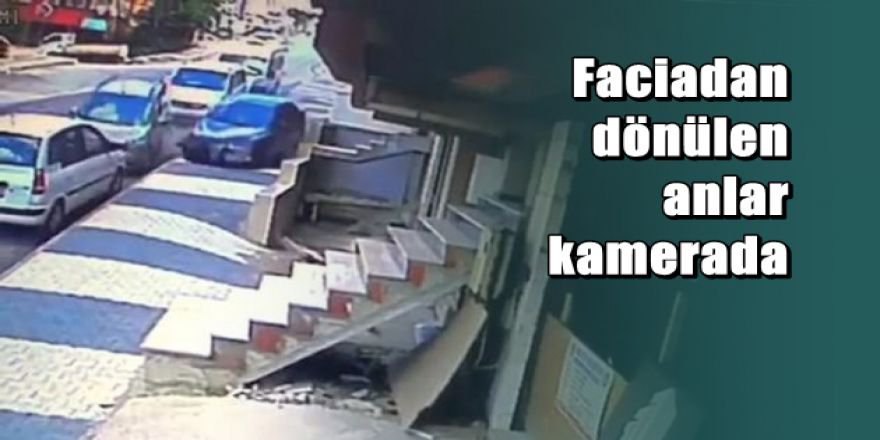 İstanbul’da faciadan dönülen anlar kamerada