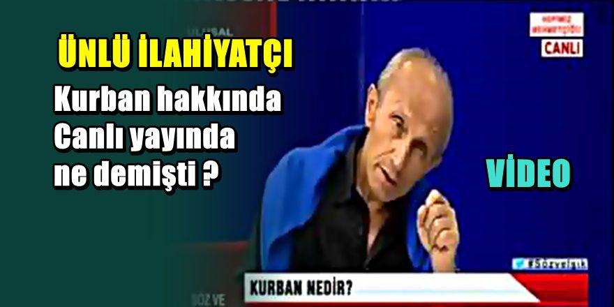 Yaşar Nuri Öztürk'ten "İslamda Kurban"  açıklaması