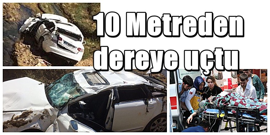 Konya'da kadın sürücü dereye uçtu ; 1 Ağır 2 yaralı