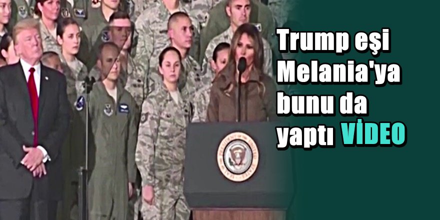 Trump canlı yayında eşi Melania'yı böyle rezil etti