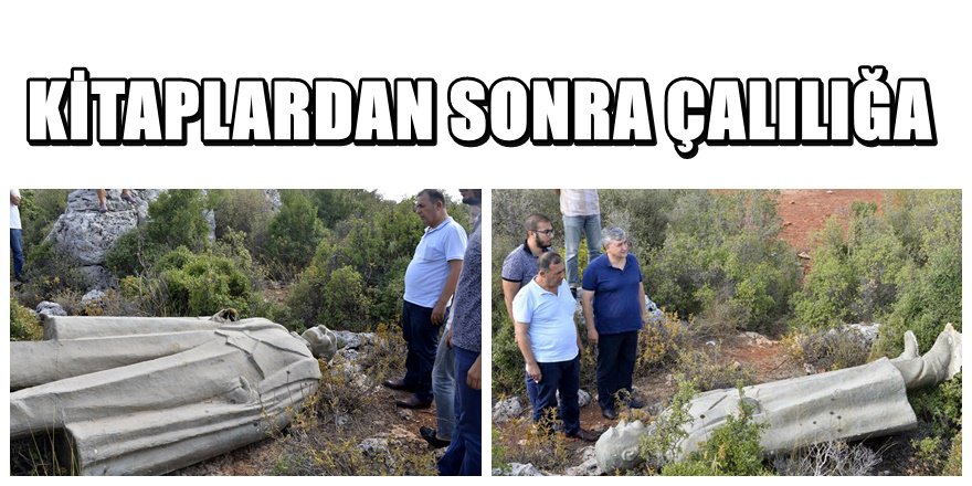 Antalya'da Atatürk heykelini ormanlık alana attılar