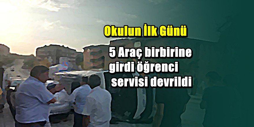 Ankara'da ' Öğrenci Servisi ' devrildi; 10 yaralı