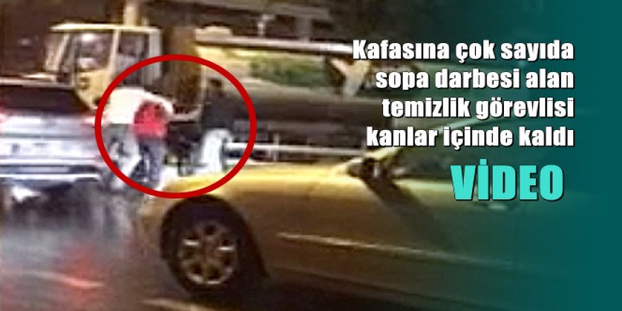 Lüks cipten inen şehir magandaları temizlik işçisini beyzbol sopasıyla ile dövdü