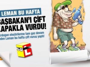 Leman Başbakan'ı çift kapakla vurdu!