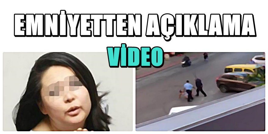 Antalya'da Polisten Kazak kadına sokakta feci dayak