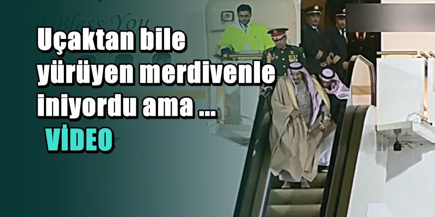 Suudi Kralı Selman'a yürüyen merdiven şoku