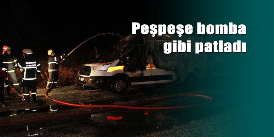 Burdur'da ambulans faciası; Hasta yanarak öldü