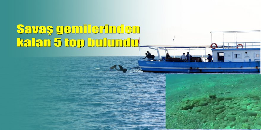 Antalya Konyaaltı sahilinde Osmanlı dönemine ait 5 top bulundu