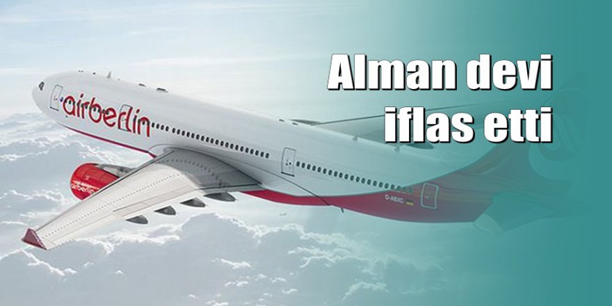 Alman hava yolu şirketi iflasını verdi