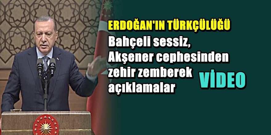 Erdoğan'ın ' Türkçülük bölücülüktür ' sözlerine Akşener cephesinden sert tepki