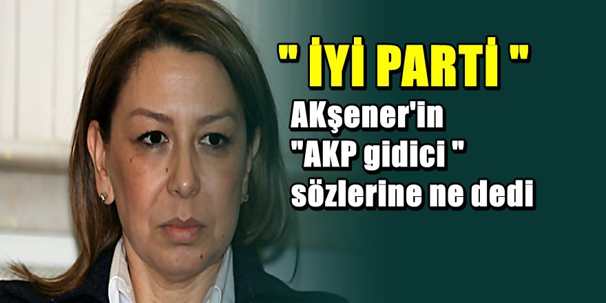 AKP'den Meral Akşener'in ' İyi Partisi ' açıklaması
