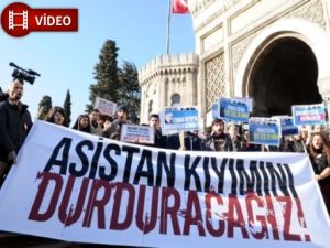 Beyazıt'ta YÖK ve ODTÜ protestosu