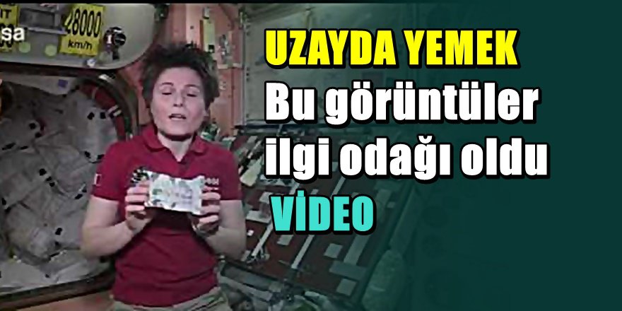 Kadın astronot uzay istasyonunda 'Taco' yaparken görüntülendi