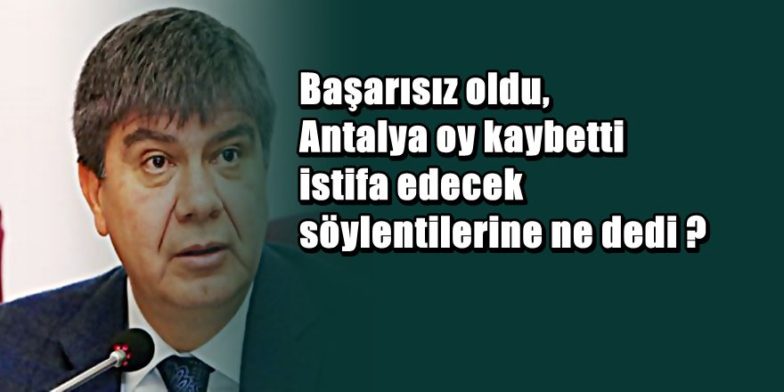 Menderes Türel'den istifa açıklaması