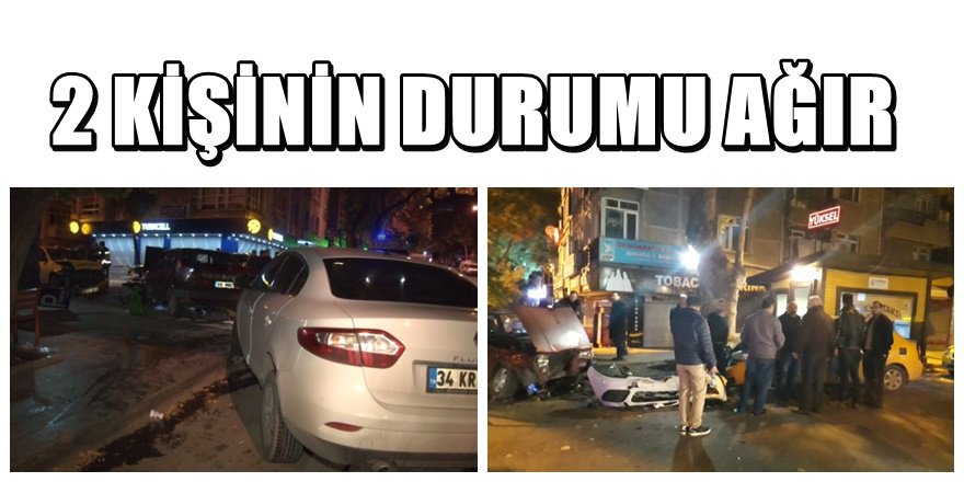 Ankara'da zincirleme kaza; 2'si ağır 5 yaralı