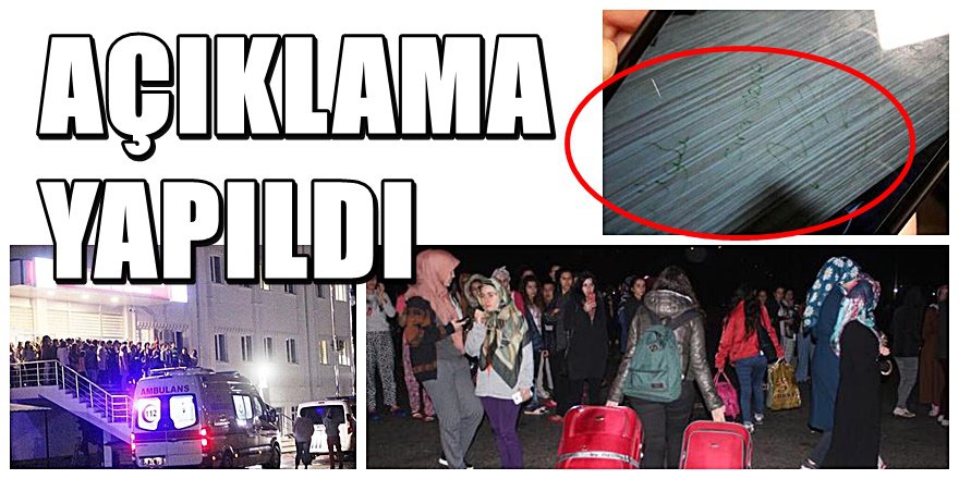 Karaman kız öğrenci yurdunda gerçekleşen korkunç olaya açıklama