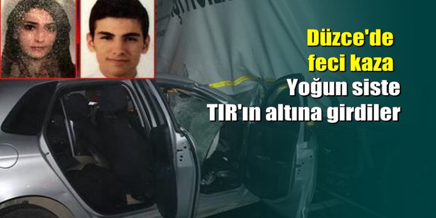 Düzce'deki trafik kazası üniversiteli çifti ayırdı
