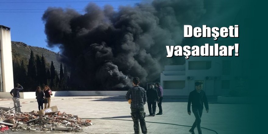 Muğla'da okulun yakıt tankı patladı