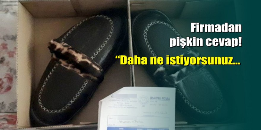 İnternetten bot sipariş etti, terlik geldi..