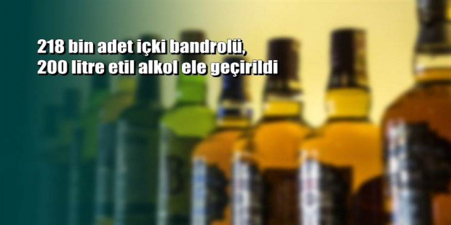 Yılbaşı öncesi sahte içki operasyonu