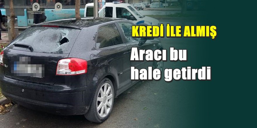 Antalyalı kadın sevgilisini başka kadınla basınca arabasını parçaladı