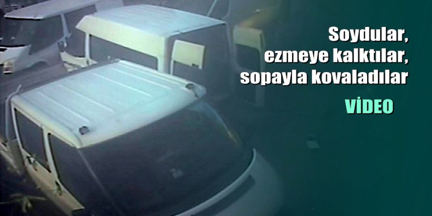 Araçlarını dükkan sahibinin üzerine süren hırsızlar kamerada