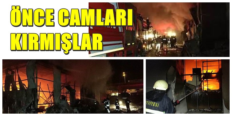 Samsun'da büyük mobilya mağazasında kuşkulu yangın
