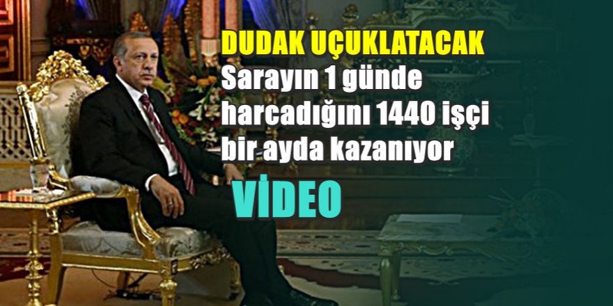 Erdoğan'ın sarayının 1 dakika harcaması dudak uçuklattı