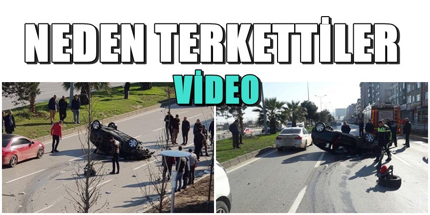 TEKER TEKER KAÇTILAR; Samsun'da ilginç kaza saniye saniye kamerada