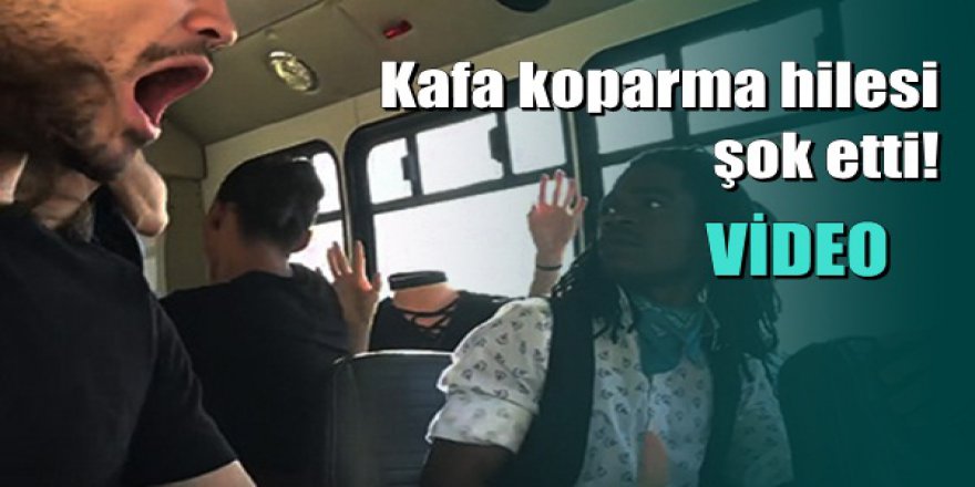 İllüzyonistin kafa koparma hilesi ile neye uğradıklarını şaşıran insanlar