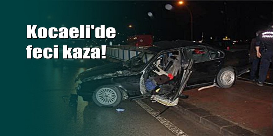 Otomobil refüje çarptı: 1 ölü, 1 yaralı