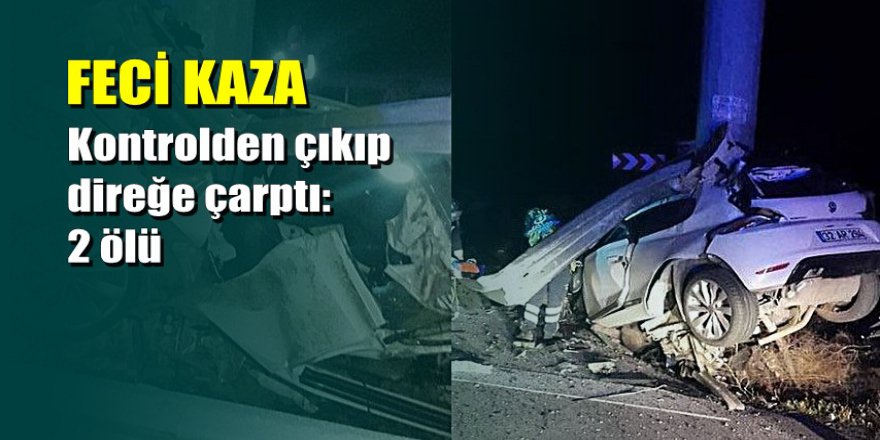 Isparta - Afyon karayolunda feci kaza: 2 ölü