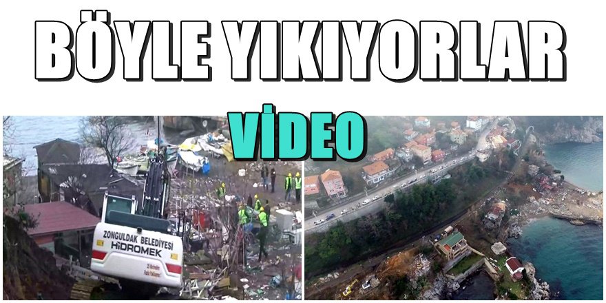 Zonguldak'ta 20 kilometre kıyıda 190 yapıya Toma'lı yıkım