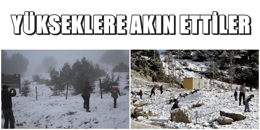 YÜKSEKLER BEMBEYAZ;Muğla'da kar yağışı