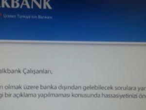 Halk Bank çalışanlarına "susun" dedi