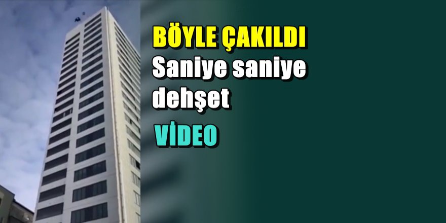 24 katlı binanın çatısından yere böyle çakıldı