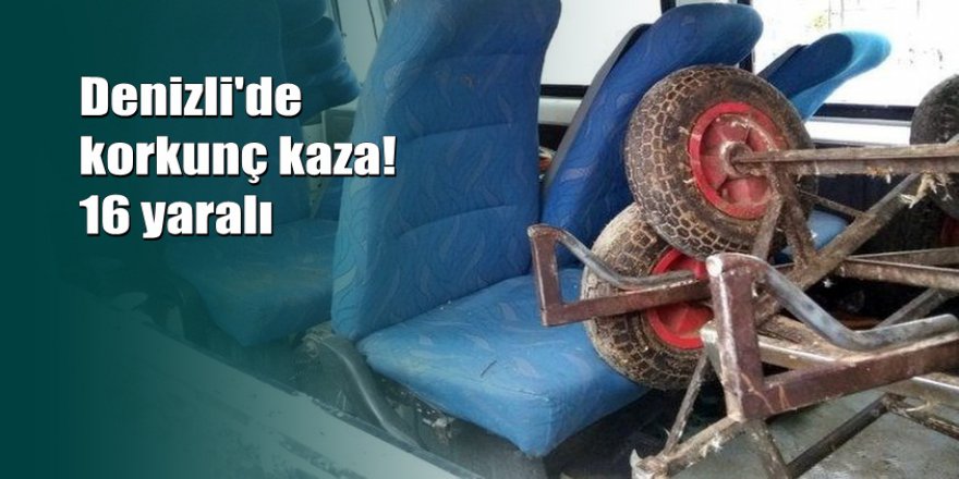 Denizli'de işçi servisi sulama kanalına devrildi: 16 yaralı