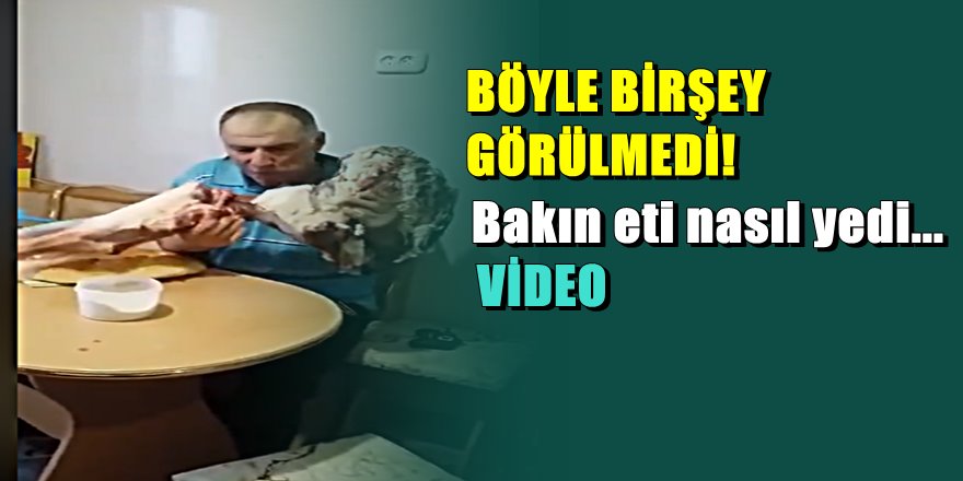 Sosyal medyayı ayağa kaldıran adam çiğ et yedi