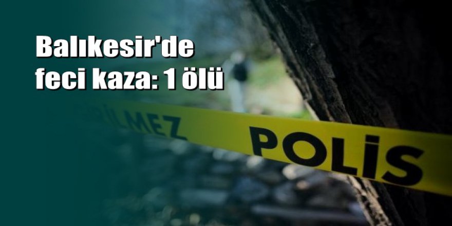 Balıkesir'de devrilen otomobil alev aldı: 1 ölü