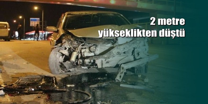 Konya'da otomobil alt geçide düştü: 3 yaralı