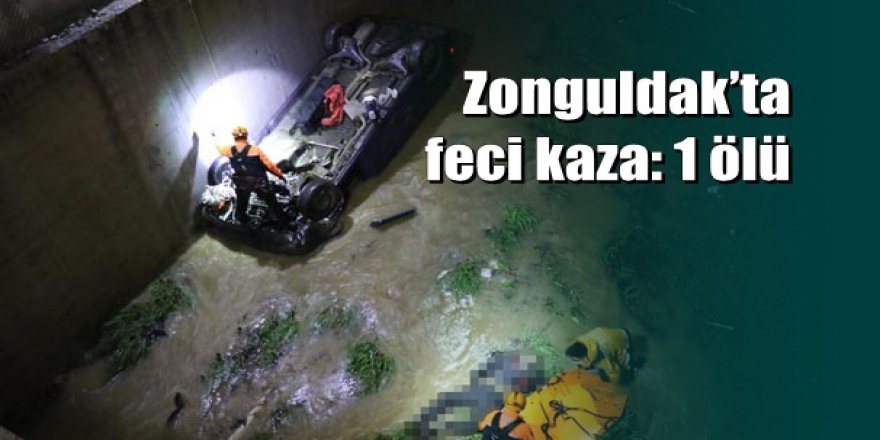 Zonguldak’ta panelvan dereye uçtu: 1 ölü