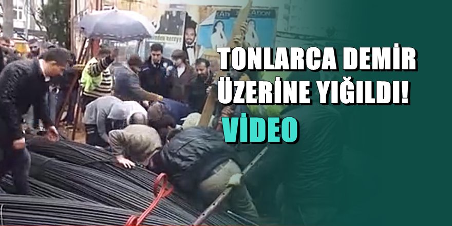 Kadıköy'de feci olay; tonlarca demirin altında kaldı