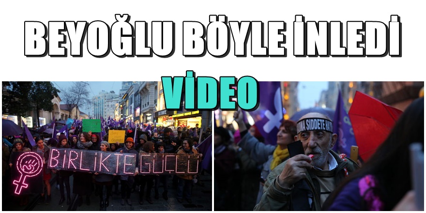 Taksim'de toplanan binlerce kadın İstiklal caddesini inletti