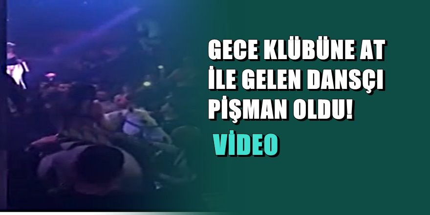 Yarı çıplak dansçı gece kulübüne at ile girdiğine bin pişman oldu